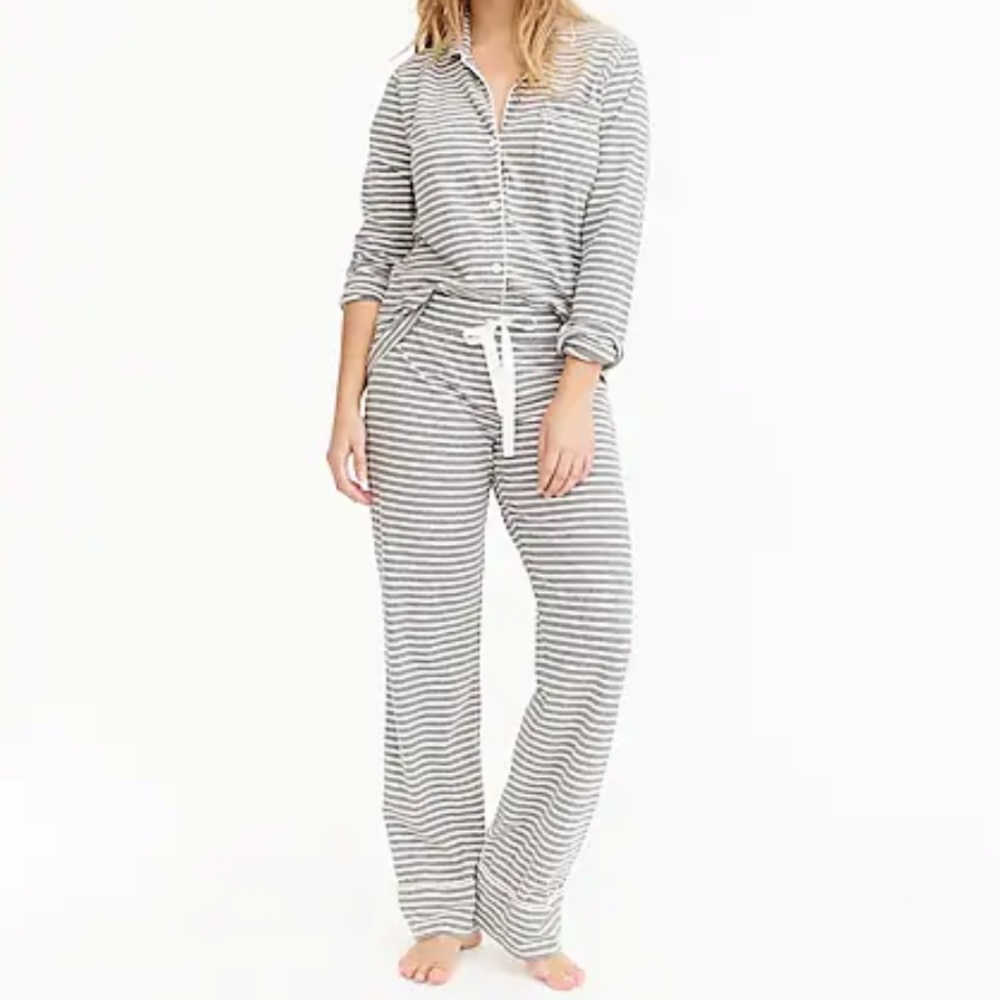 JCrew Dreamy Cotton Pajama Set in stripe